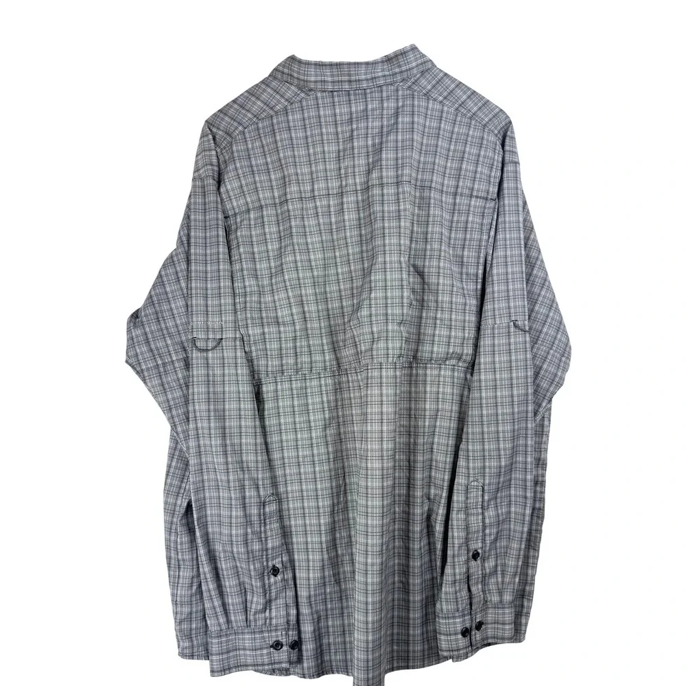 Columbia Omni-Wick Plaid Long‎ Sleeve Hiking Shirt Mens XXL Button Down